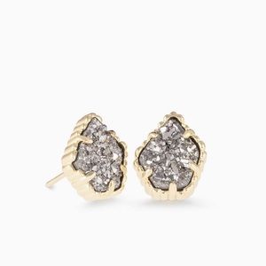 Kendra Scott Tessa Gold Stud Earrings - Platinum